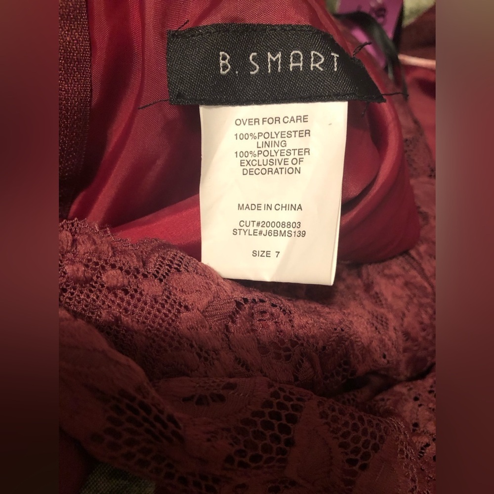 B. Smart Backless Floral Gown in Burgundy and Pink 7 - Picture 8 of 13